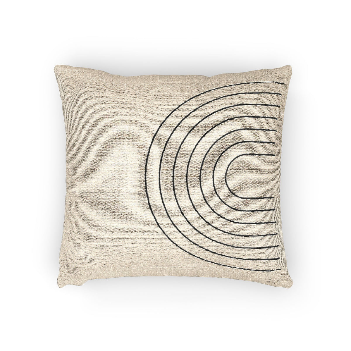 Inkwell Line Arch Woven Pillow