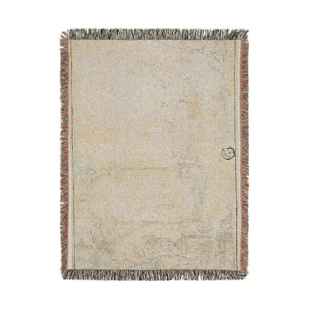 Style of Francesco Guardi - Ruins in a Park, Two Figures | Woven Tapestry Blanket