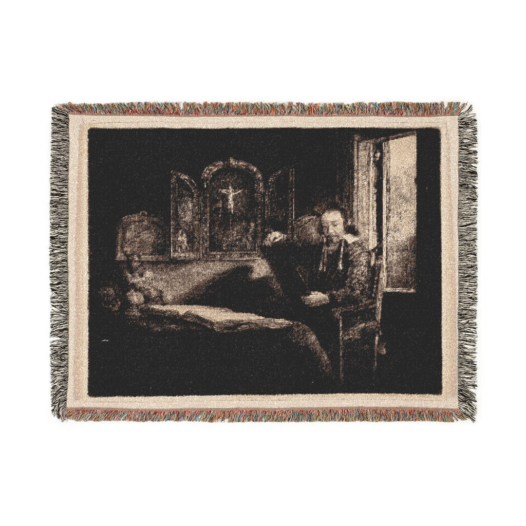 Rembrandt van Rijn - Abraham Francen, Apothecary | Woven Tapestry Blanket