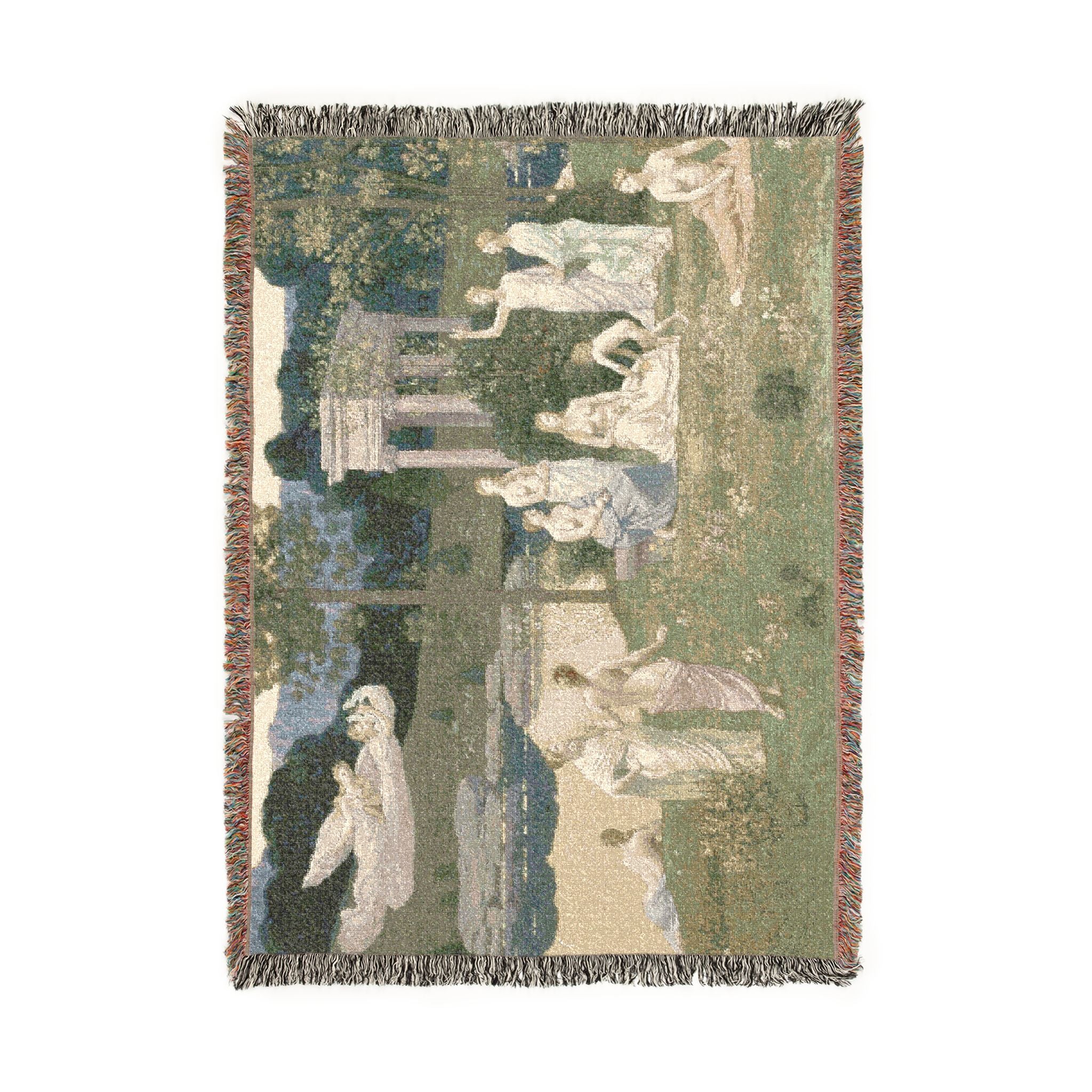 Pierre Puvis de Chavannes - The Sacred Grove, Beloved of the Arts and the Muses | Woven Tapestry Blanket