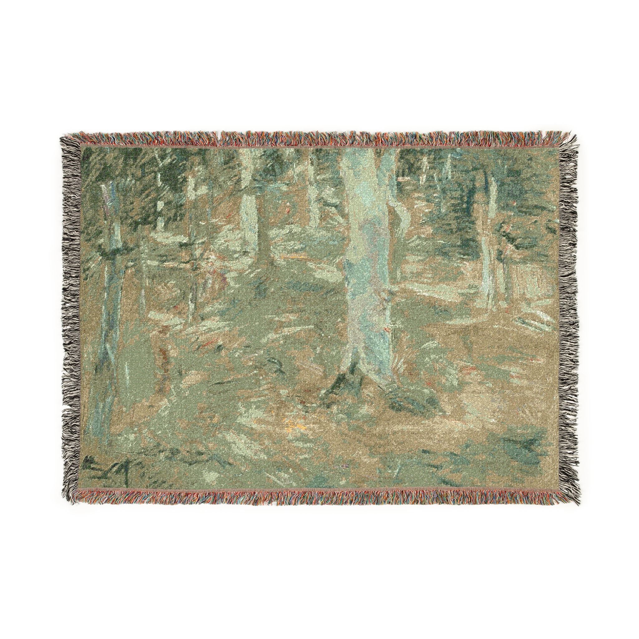 Berthe Morisot - Forêt de Compiègne | Woven Tapestry Blanket