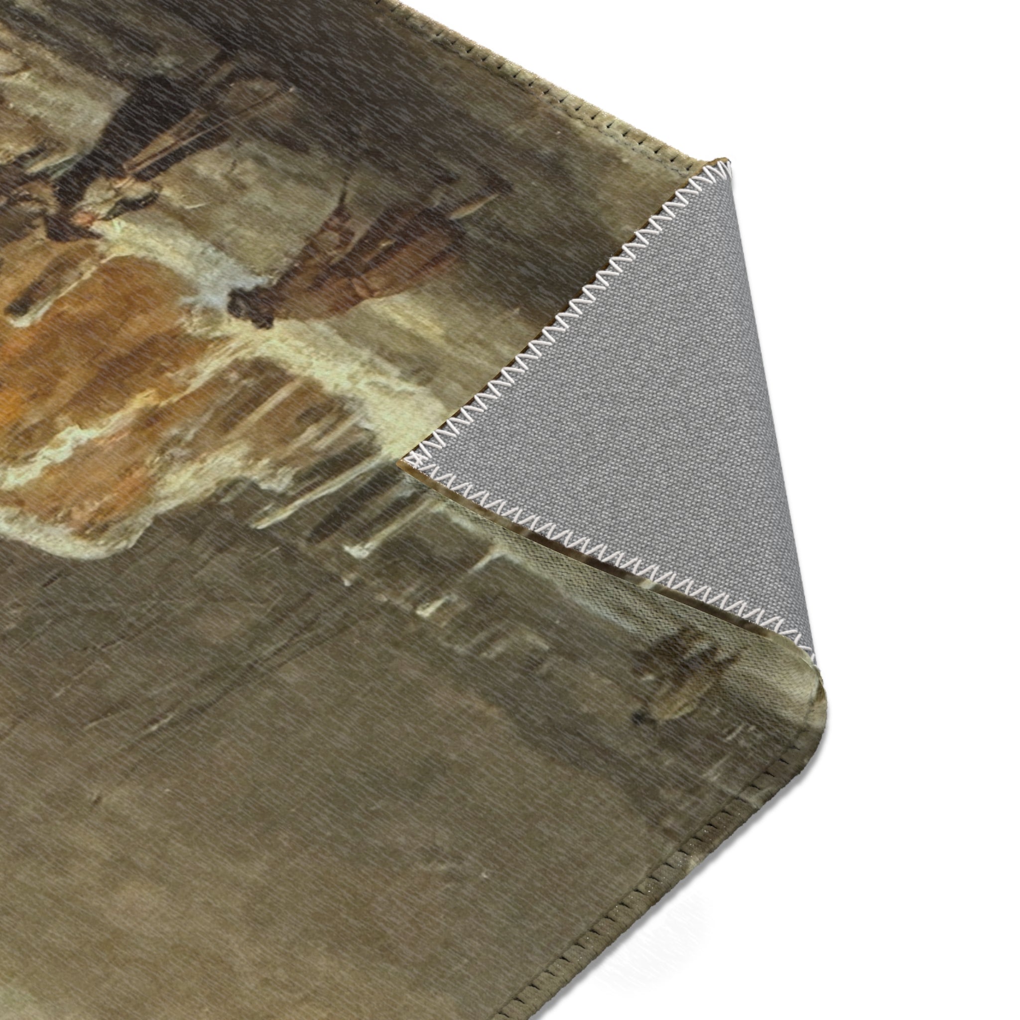 Hamburg, Kunsthalle, Jacob van Ruisdael, Winterlandschaft | Area Rug