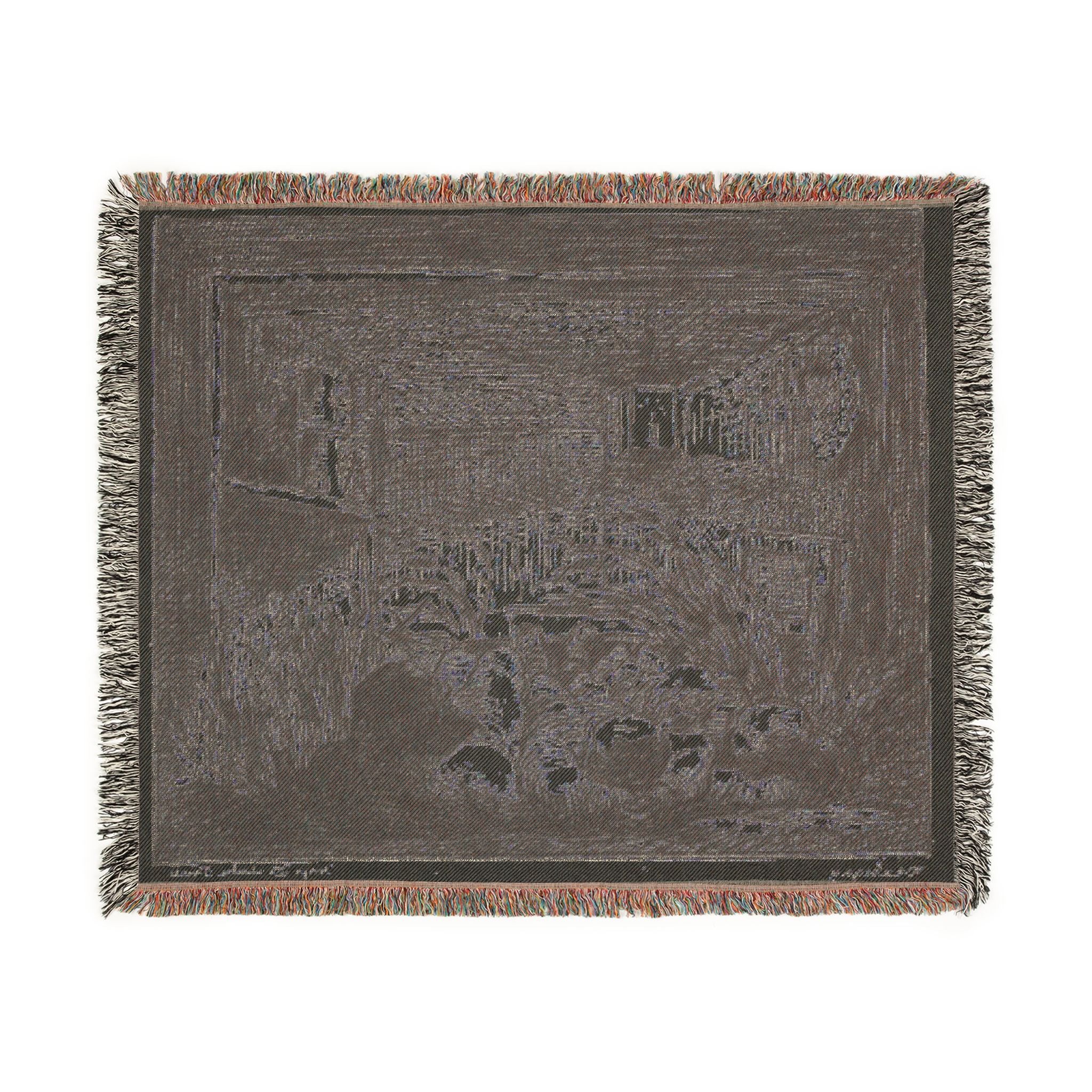 Charles François Daubigny - Bedding Down on the Boat (Night on the boat) | Woven Tapestry Blanket