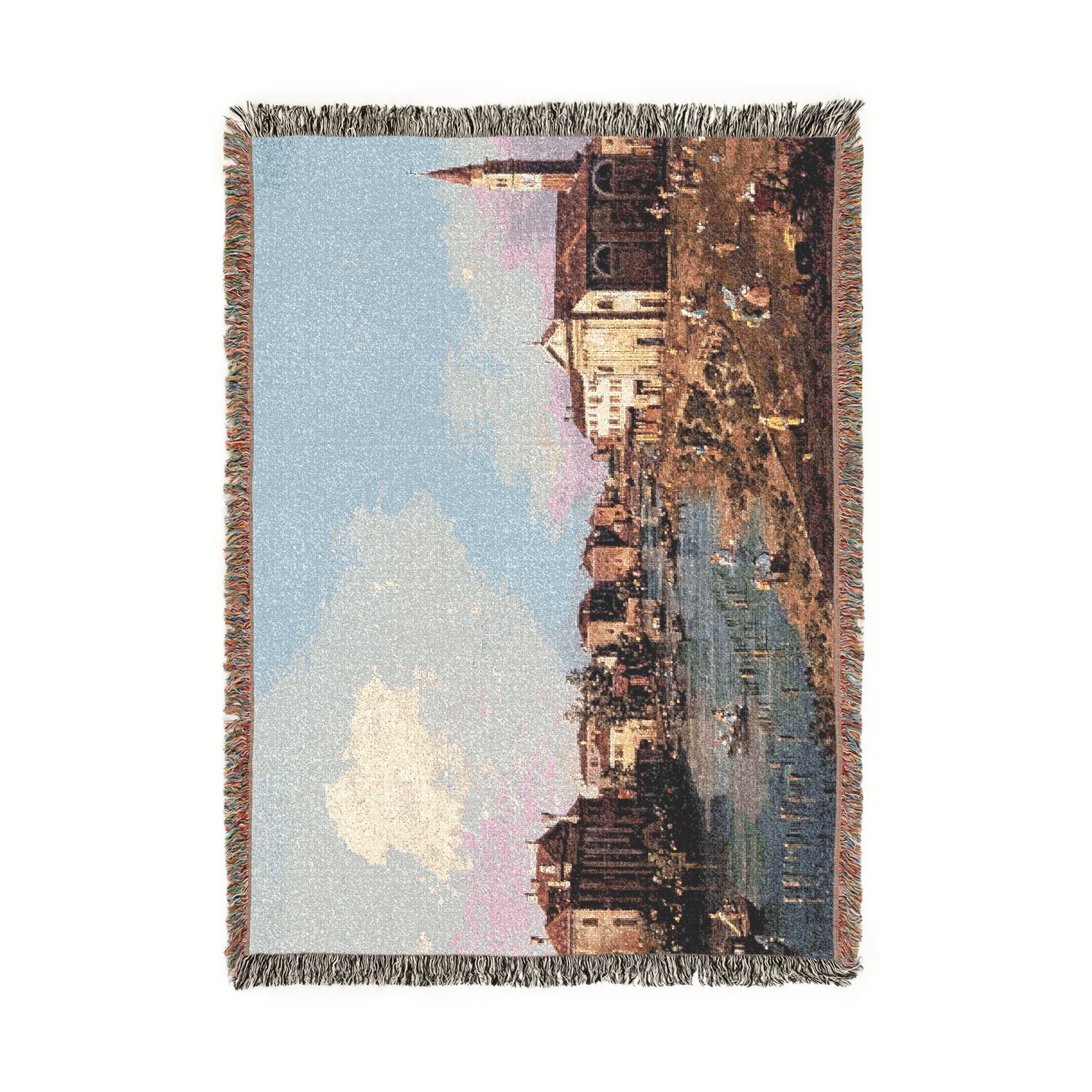 Bemberg Fondation Toulouse - Vue de Dolo - Canaletto ca 1740 - Inv 1011 | Woven Tapestry Blanket
