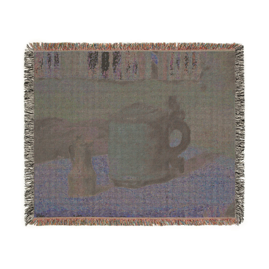 Paul Gauguin - Still Life Wood Tankard and Metal Pitcher | Woven Tapestry Blanket