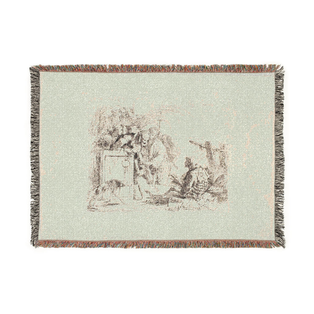Giovanni Battista Tiepolo - Death Giving Audience, from Capricci | Woven Tapestry Blanket