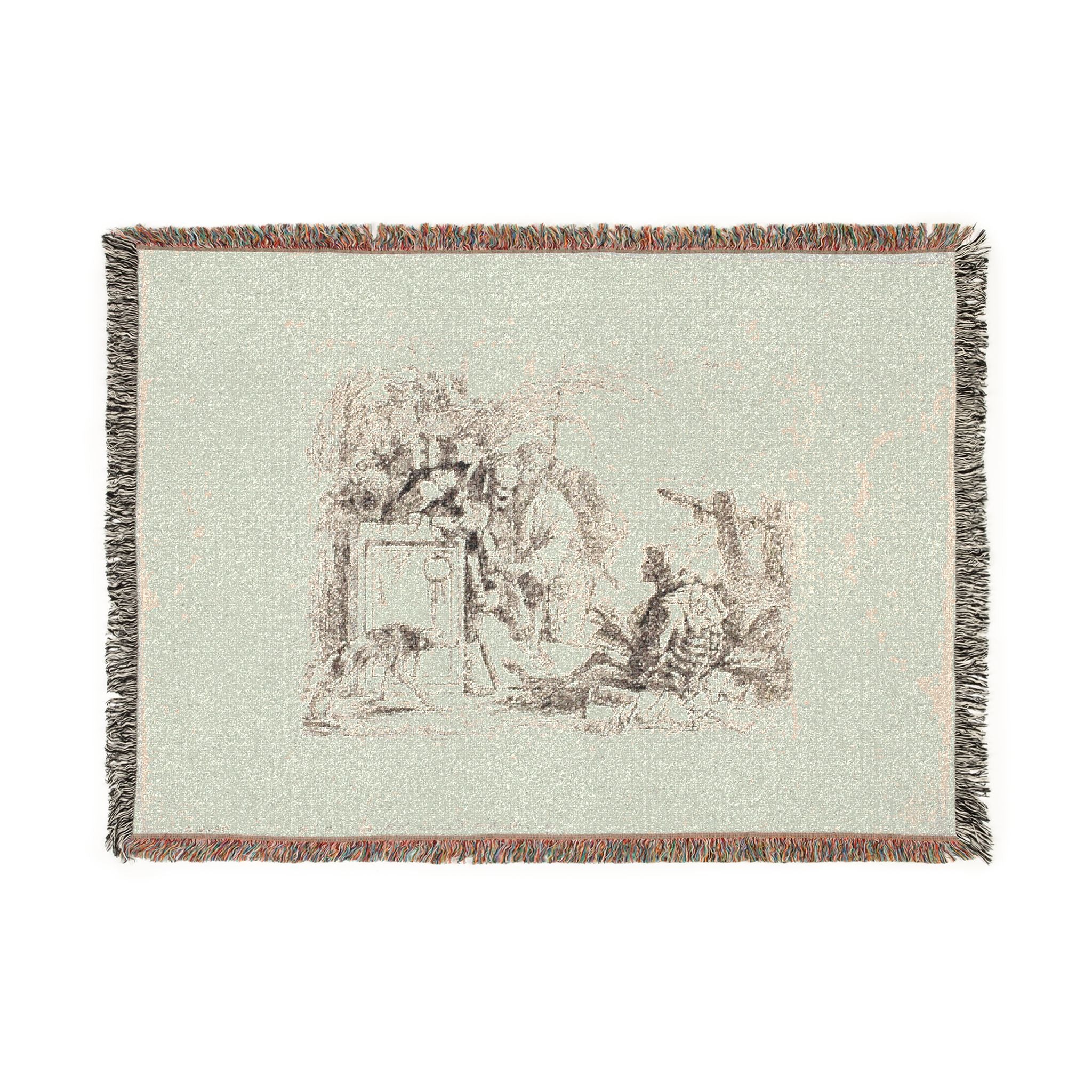 Giovanni Battista Tiepolo - Death Giving Audience, from Capricci | Woven Tapestry Blanket