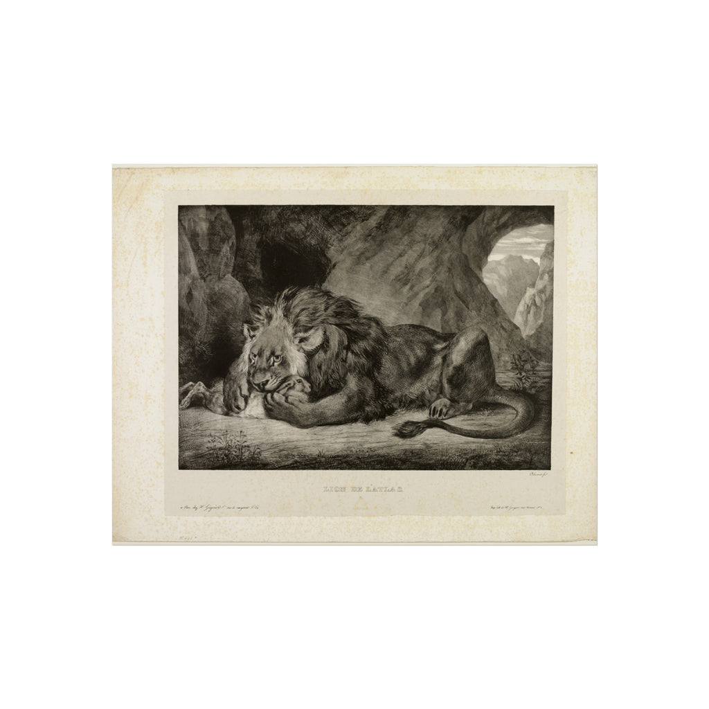 Eugène Delacroix - Lion of the Atlas Mountains | Fine Art Poster