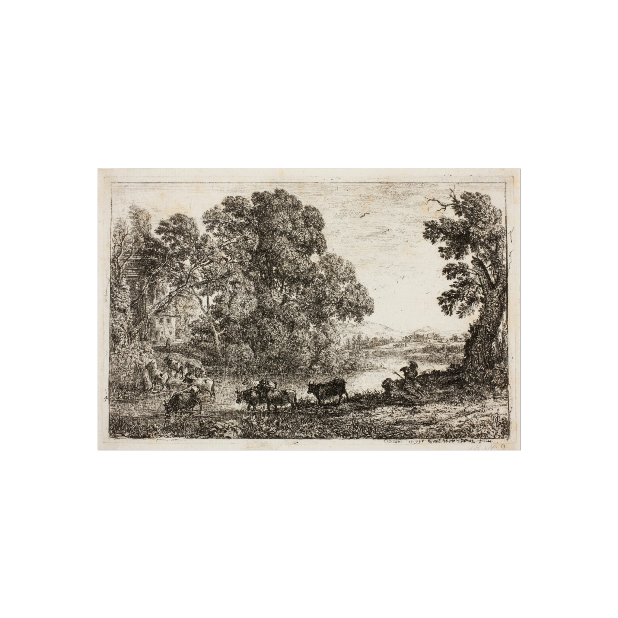 Claude Lorrain - The Cowherd | Fine Art Poster