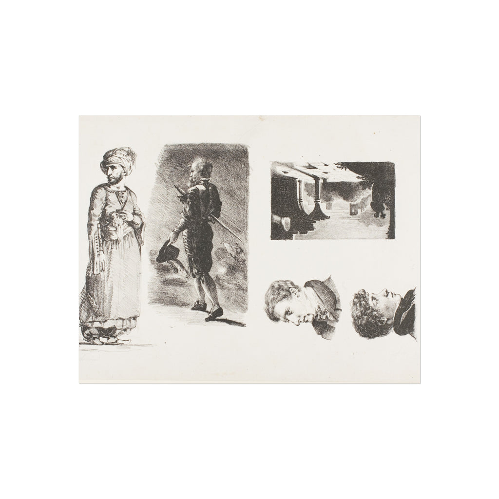 Eugène Delacroix - Sheet of Sketches | Fine Art Poster