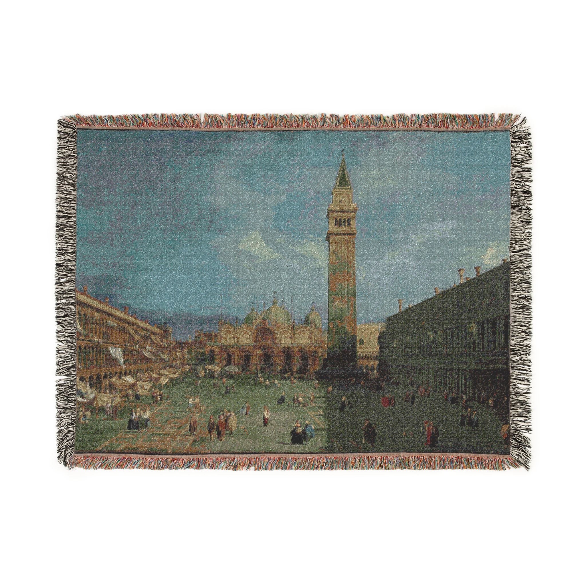 Giovanni Antonio Canal, il Canaletto - Piazza San Marco - WGA03883 | Woven Tapestry Blanket