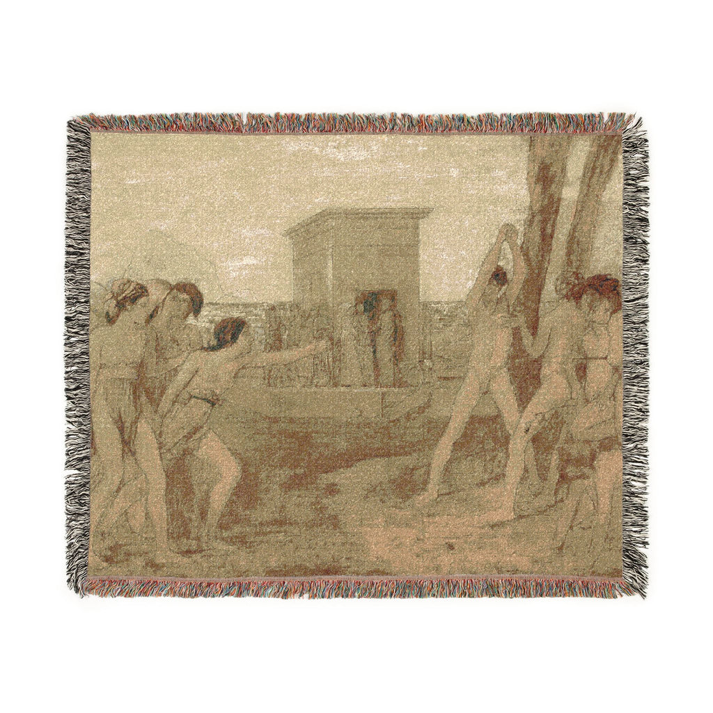 Hilaire Germain Edgar Degas - Young Spartan Girls Challenging Boys | Woven Tapestry Blanket