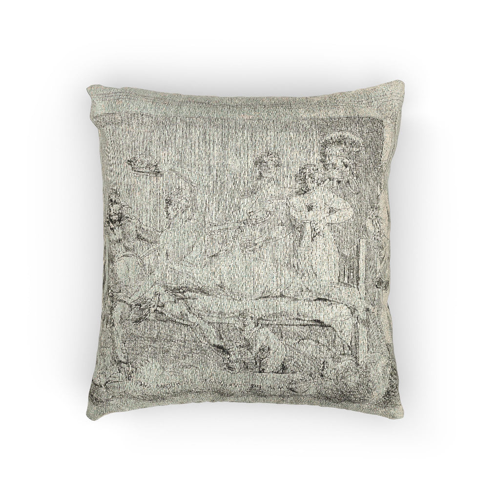 Jacques Louis David - Loveless Disarming Himself | Woven Pillow