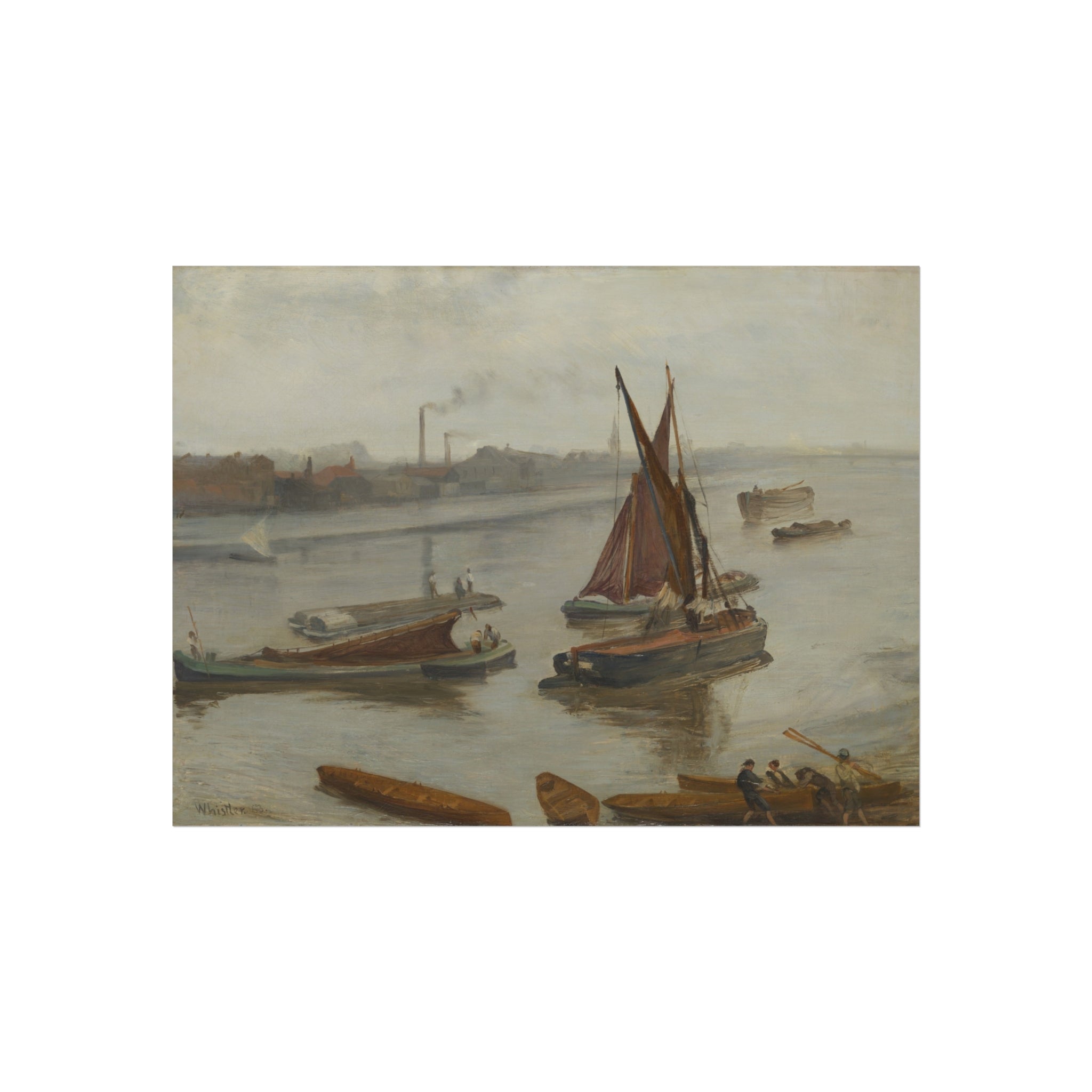 James McNeill Whistler - Grey and Silver: Old Battersea Reach | Fine Art Poster