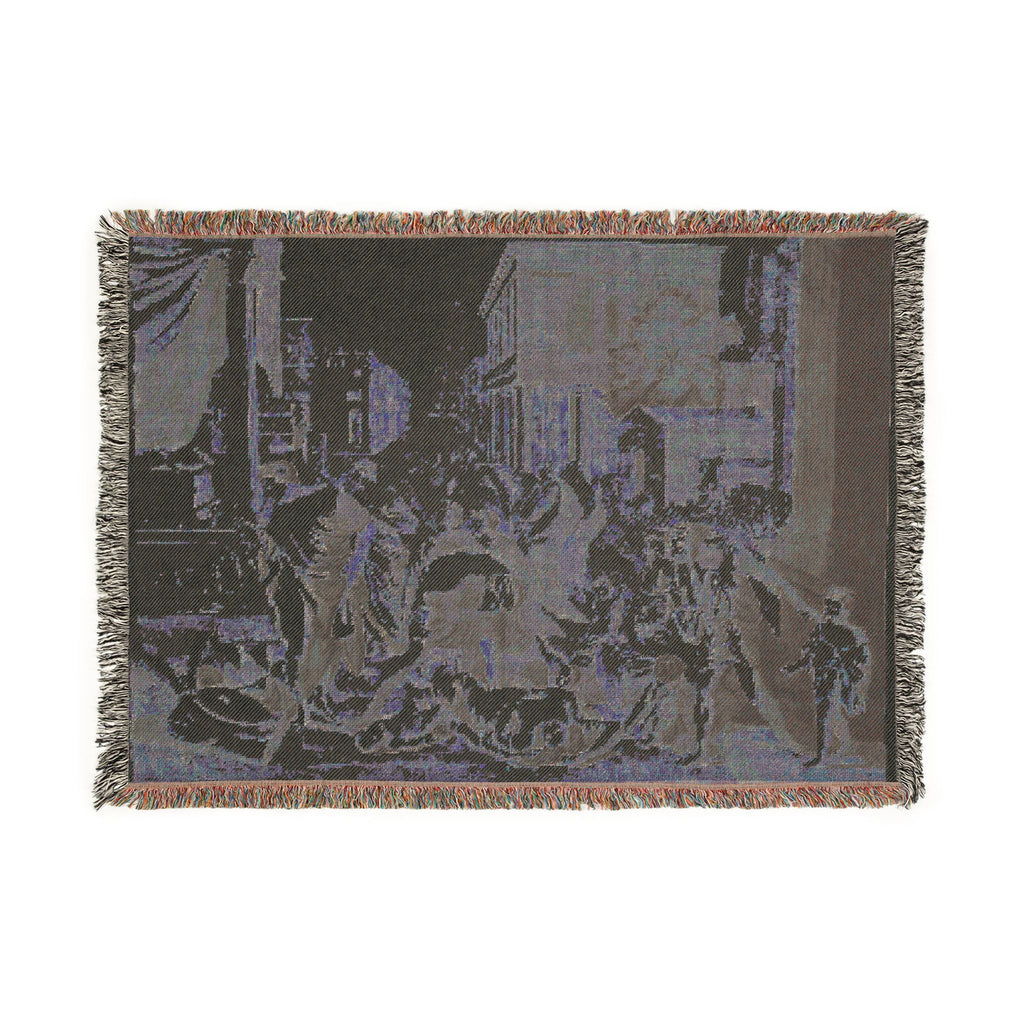 Nicolas Poussin - Plague of Ashdod | Woven Tapestry Blanket