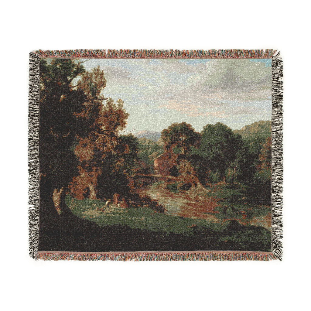 George Inness - The Old Mill | Woven Tapestry Blanket