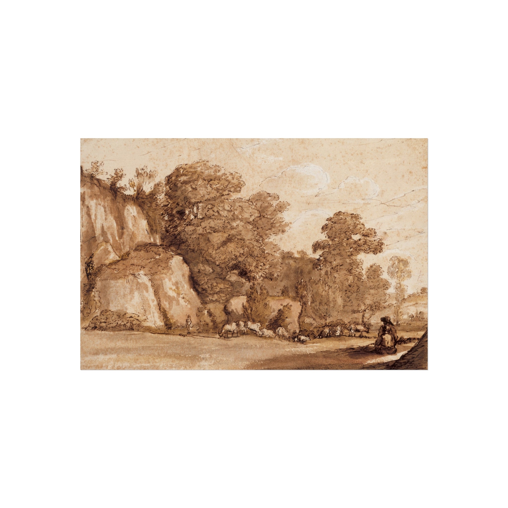 Claude Lorrain - A Rocky Hillside | Fine Art Poster