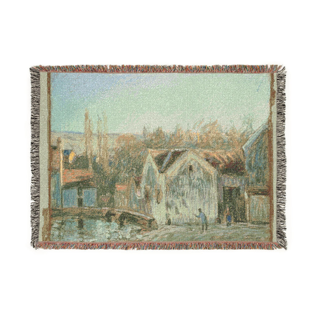 Alfred Sisley - A Corner of Moret-sur-Loing | Woven Tapestry Blanket