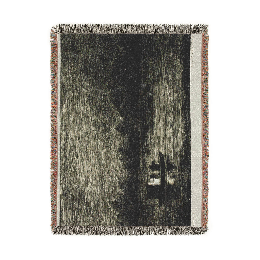 Charles François Daubigny - Night Voyage (The Fishing Net) | Woven Tapestry Blanket