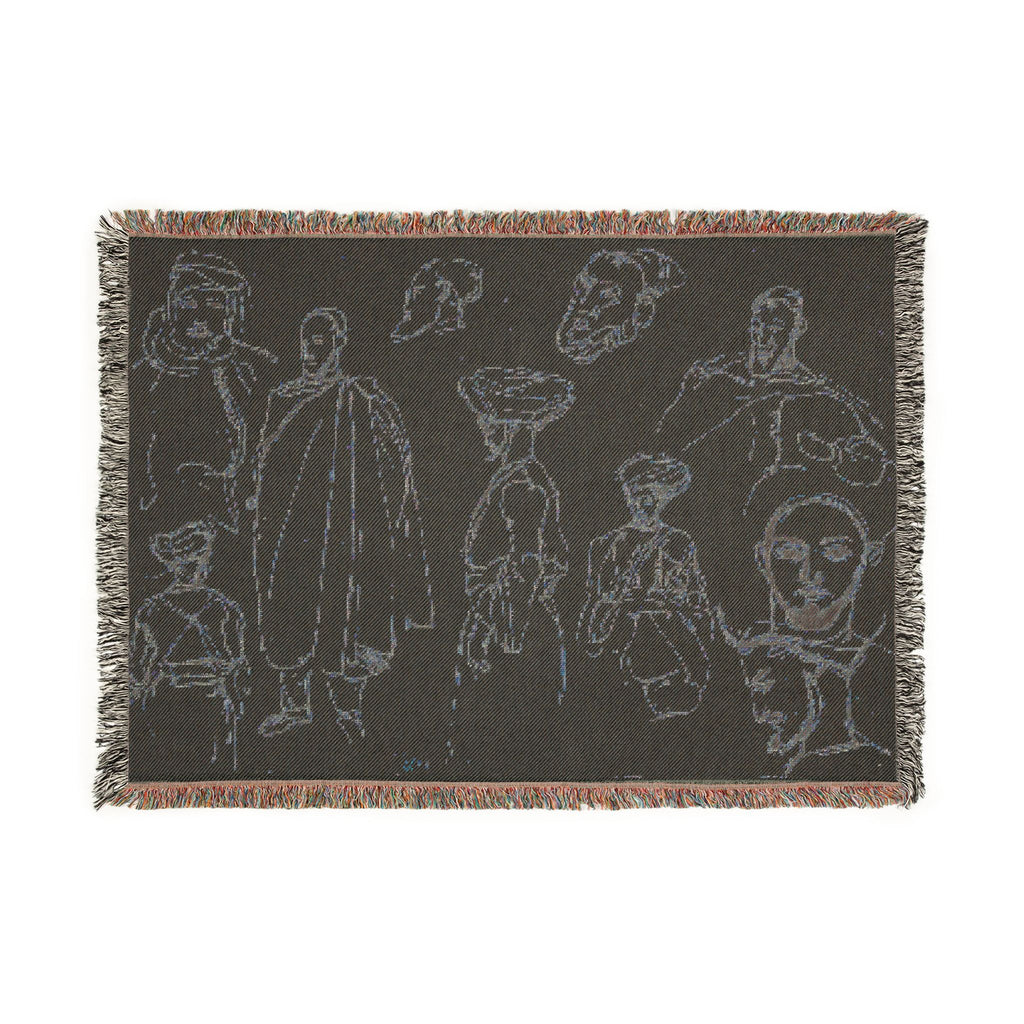 Eugène Delacroix - Sketches of Algerian Men | Woven Tapestry Blanket