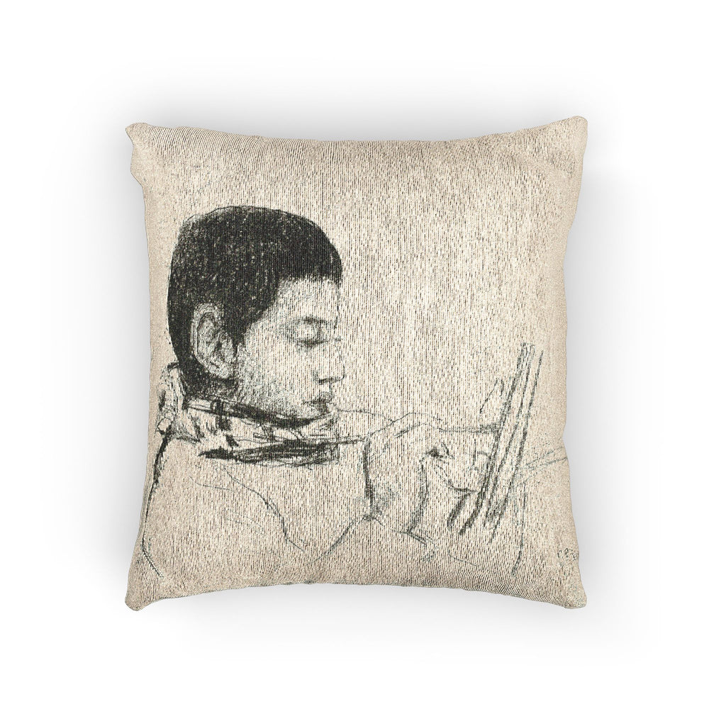 Camille Pissarro - Portrait Lucien Pissarro | Woven Pillow