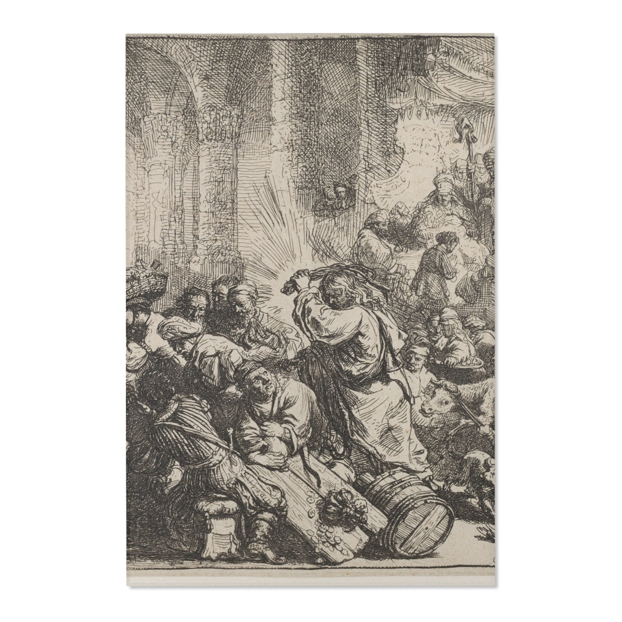 Rembrandt van Rijn - Christ Driving the Money Changers from the Temple | Area Rug