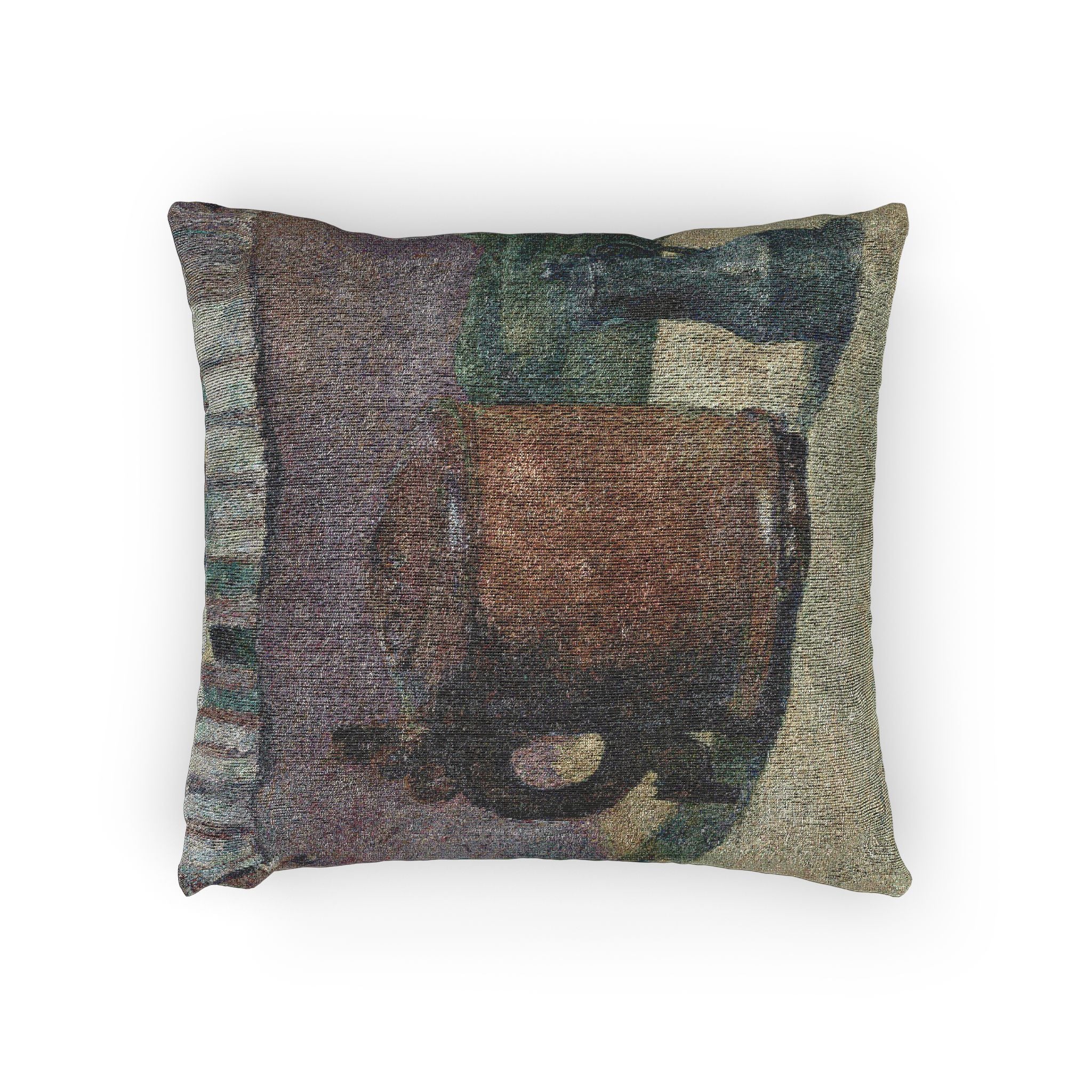 Paul Gauguin - Still Life Wood Tankard and Metal Pitcher | Woven Pillow