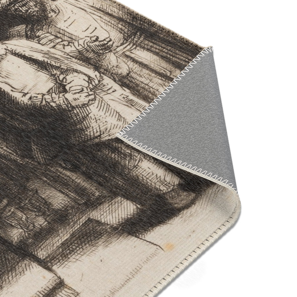 Rembrandt van Rijn - Jews in the Synagogue | Area Rug