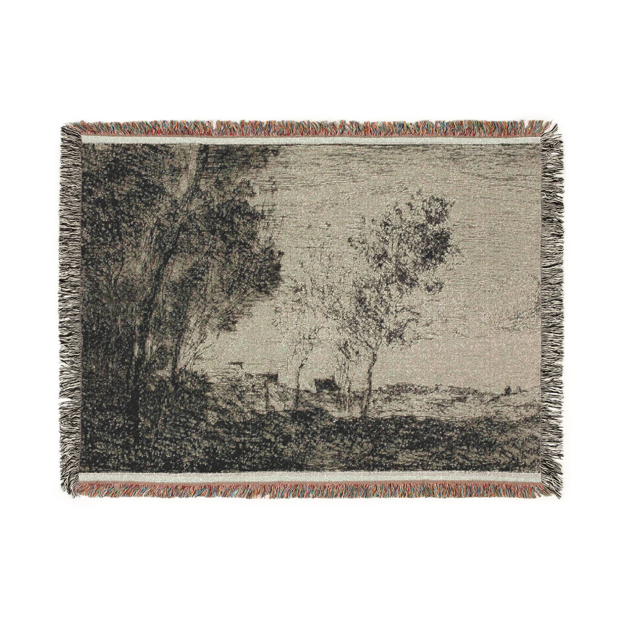 Jean Baptiste Camille Corot - In the Dunes Souvenir of the Woods of the Hague | Woven Tapestry Blanket