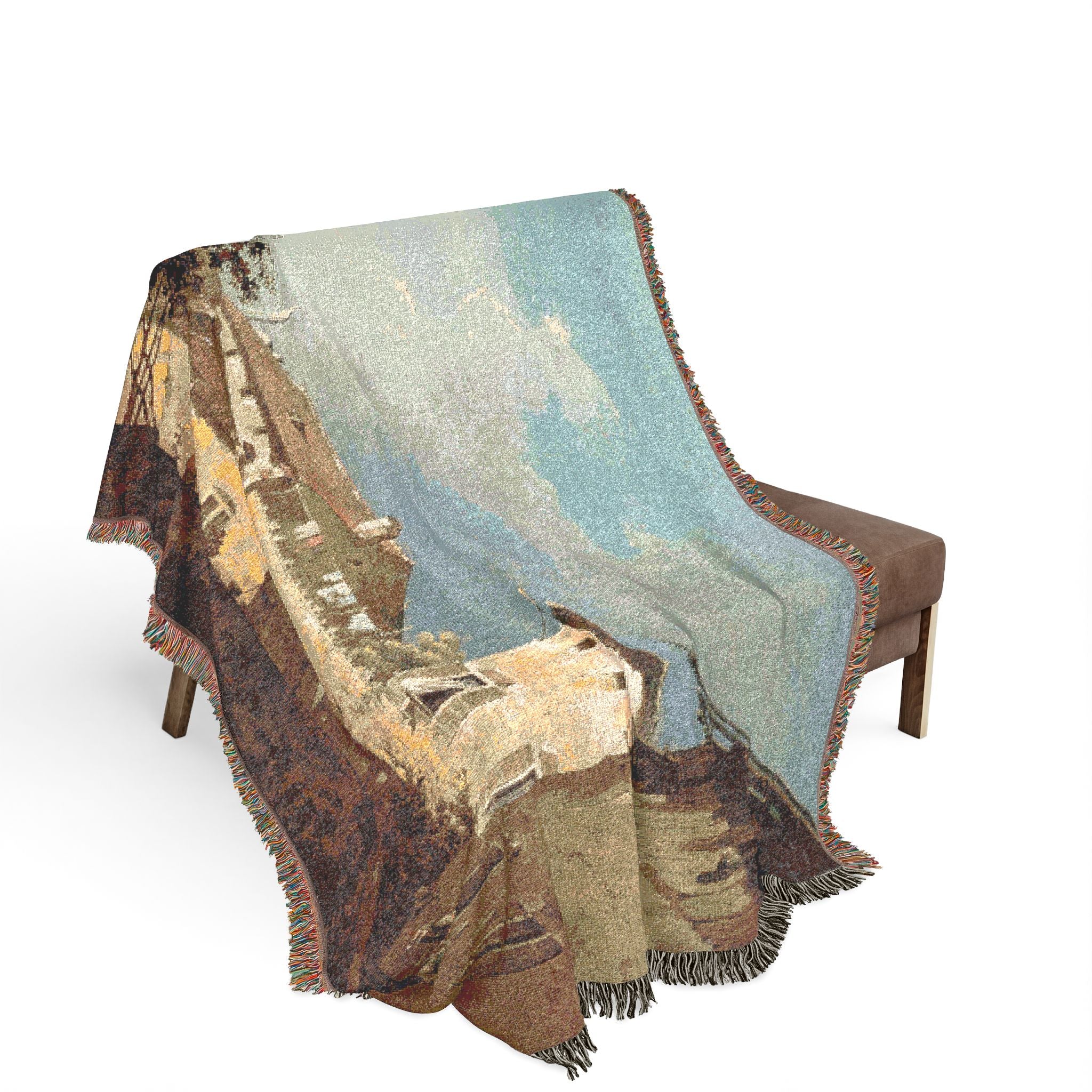 Follower of Canaletto - The Terrace | Woven Tapestry Blanket