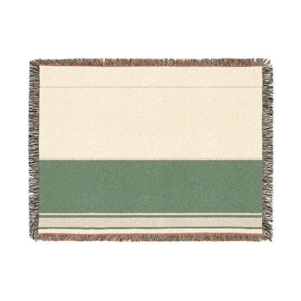 Grove Throw — Warm White · Olive · Sand