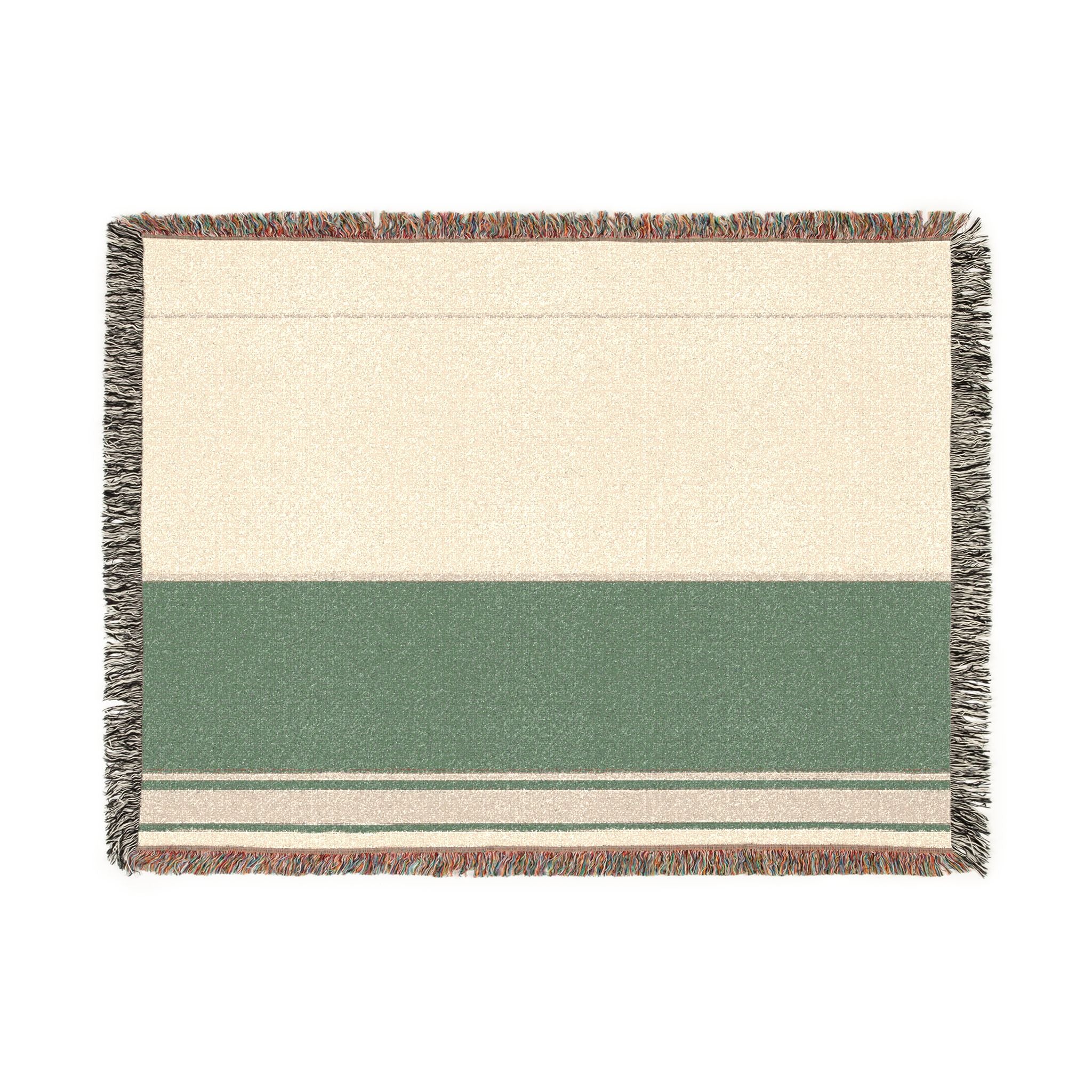 Grove Throw — Warm White · Olive · Sand