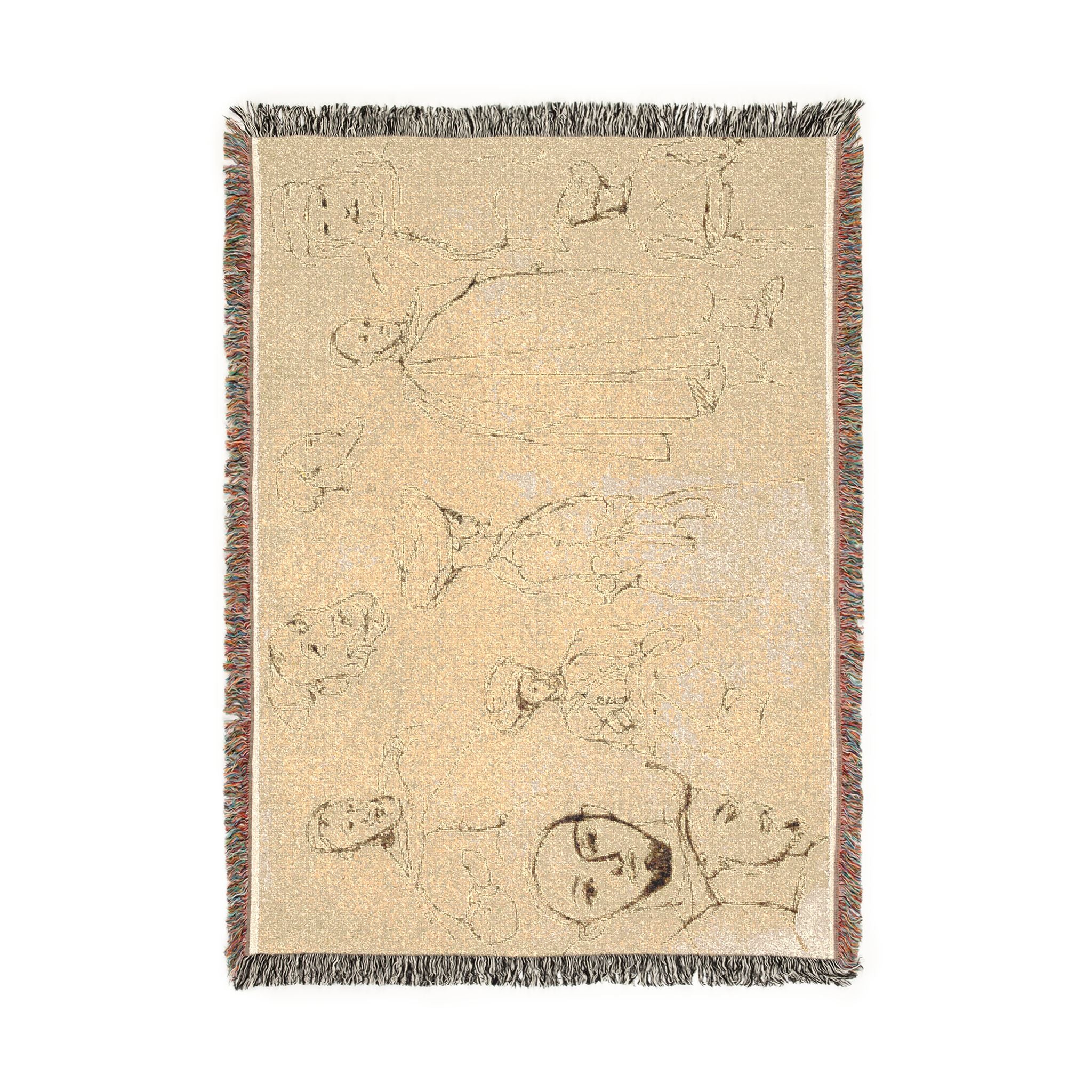 Eugène Delacroix - Sketches of Algerian Men | Woven Tapestry Blanket