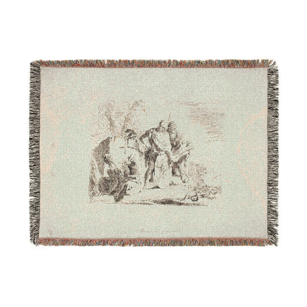 Giovanni Battista Tiepolo - The Astrologer and the Young Soldier, from Capricci | Woven Tapestry Blanket