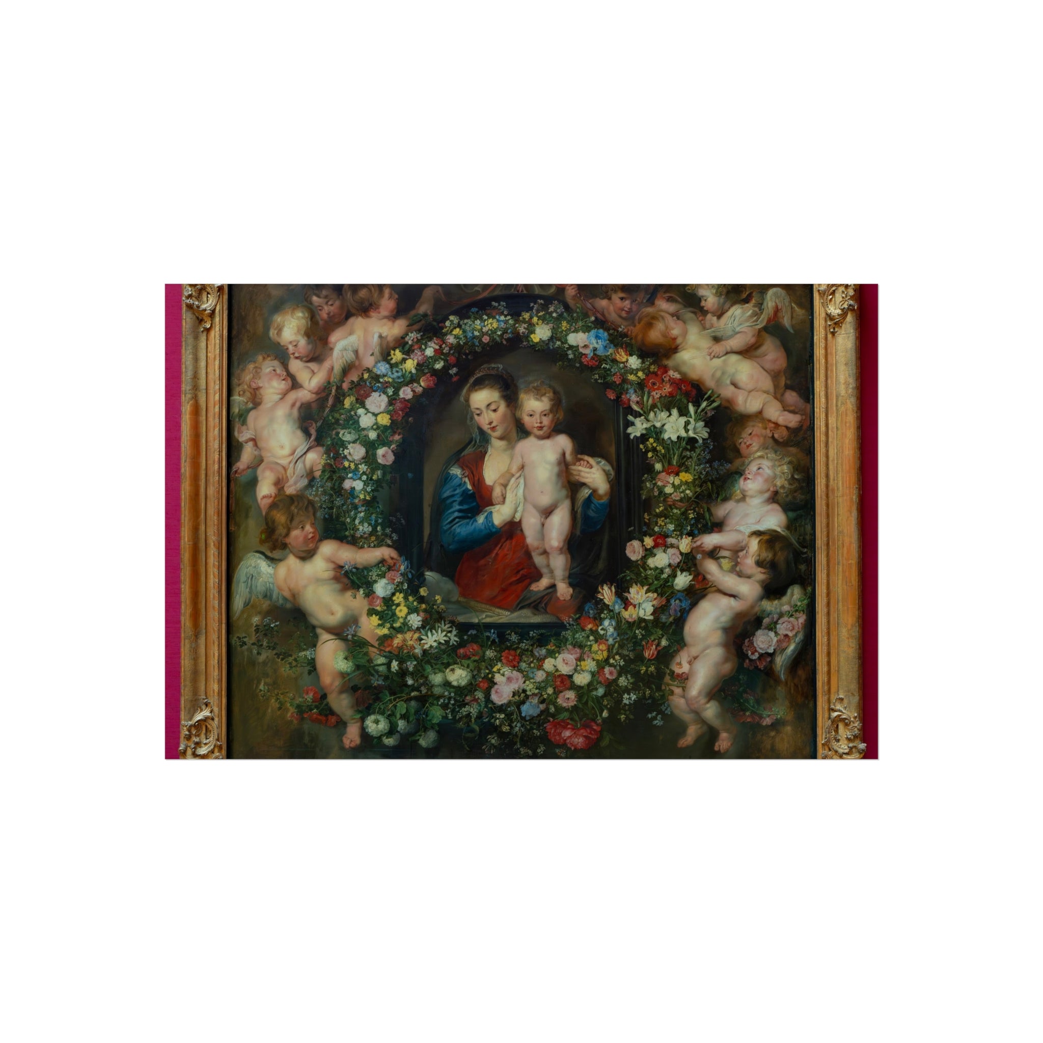 Madonna in a Garland of Flowers - Peter Paul Rubens | Fine Art Poster