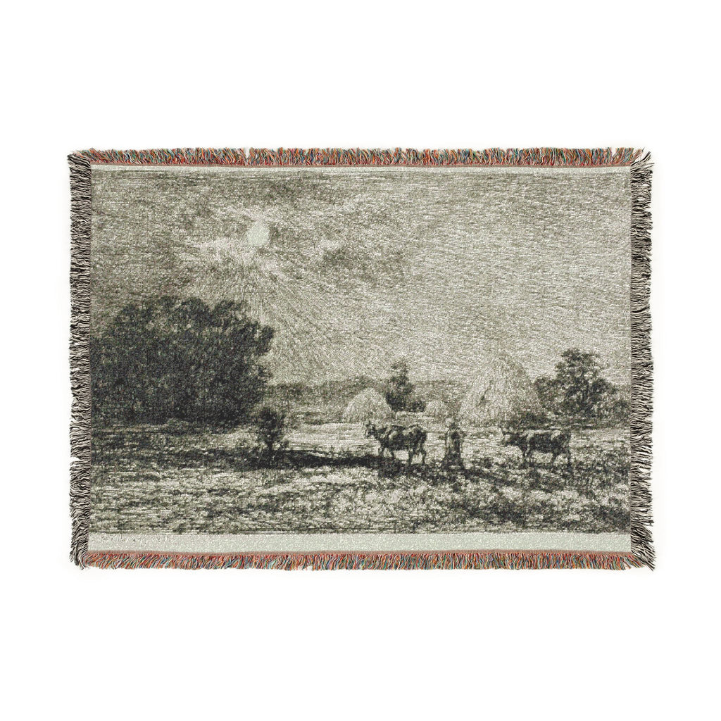 Charles François Daubigny - Moonlight at Valmondois | Woven Tapestry Blanket