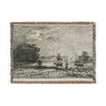 Charles François Daubigny - Moonlight at Valmondois | Woven Tapestry Blanket