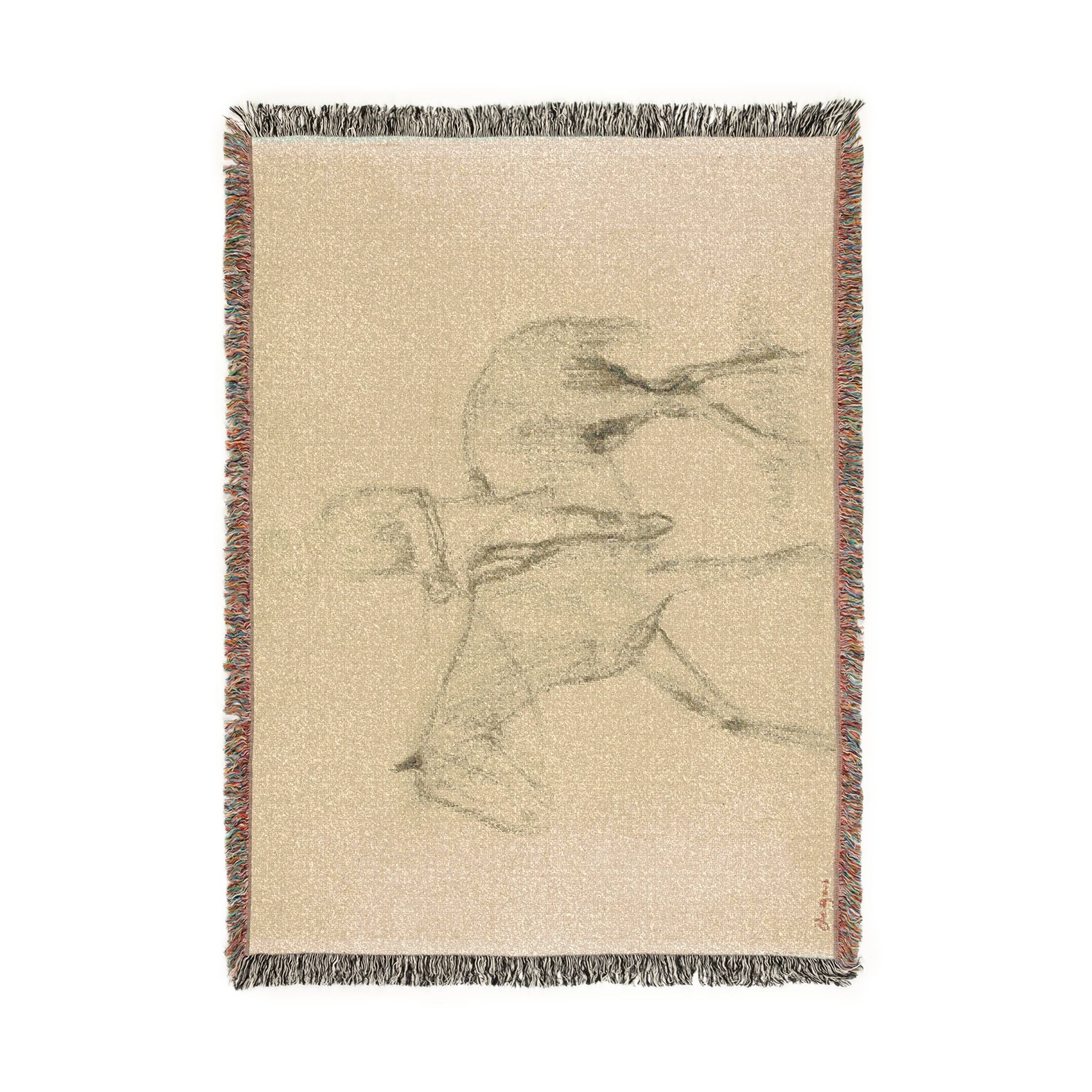 Hilaire Germain Edgar Degas - Horse and Rider | Woven Tapestry Blanket