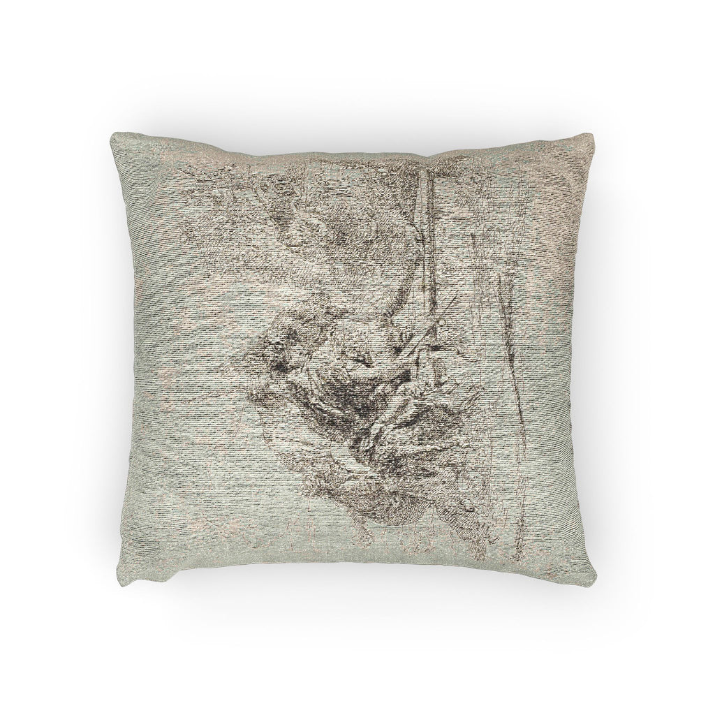 Giovanni Battista Tiepolo - Two Soldiers and Two Women, from Capricci | Woven Pillow