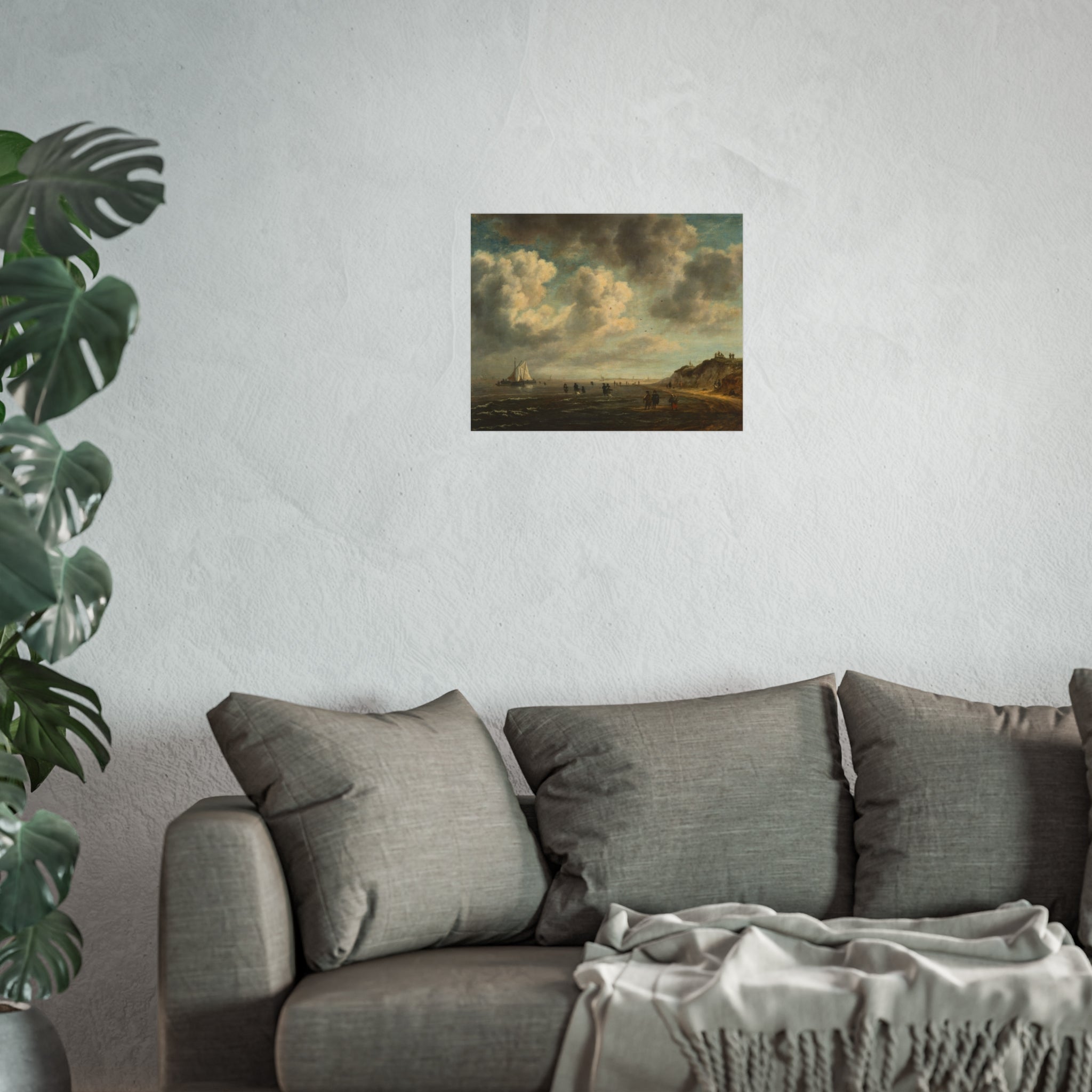 Naar Jacob van Ruisdael - Beach View - 154 - Mauritshuis | Fine Art Poster