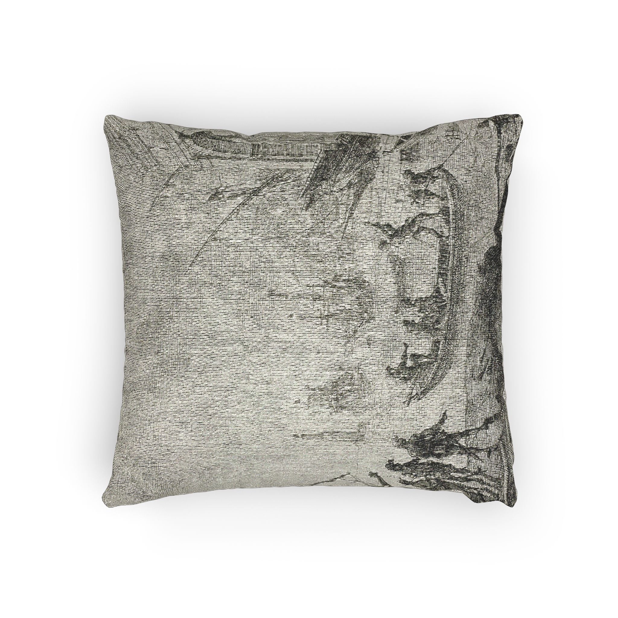 Claude Lorrain - Harbor Scene with a Lighthouse | Woven Pillow