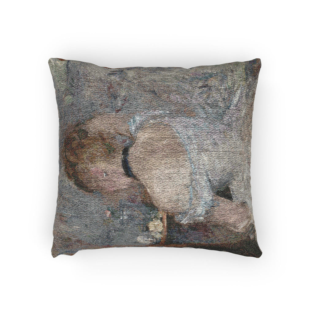 Berthe Morisot - Woman at Her Toilette | Woven Pillow