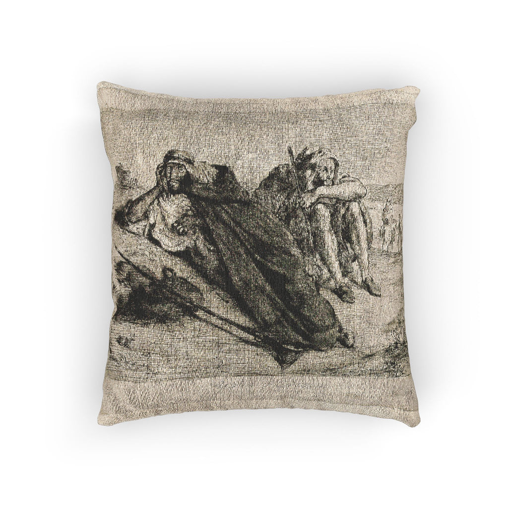 Eugène Delacroix - Arabs of Oran | Woven Pillow