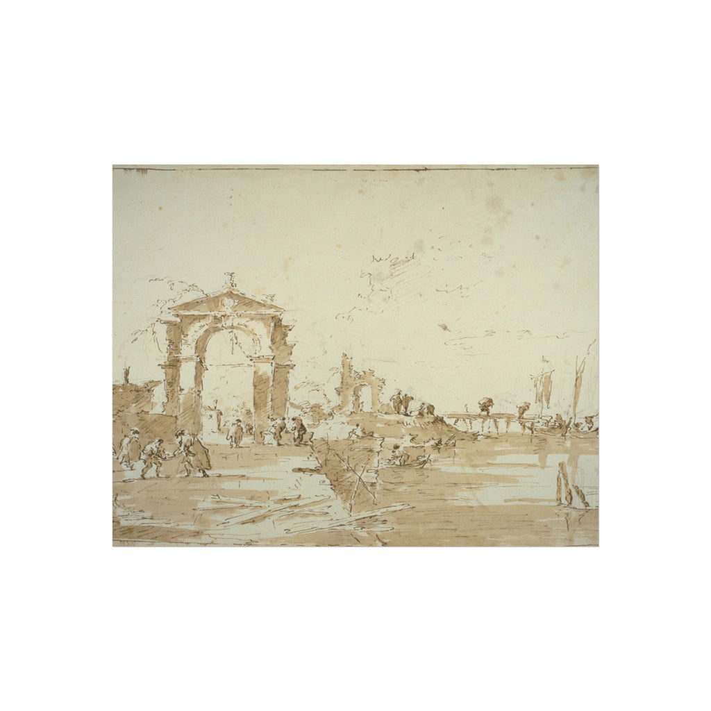 Francesco Guardi - Gateway Near a Landing Bridge | Fine Art Poster