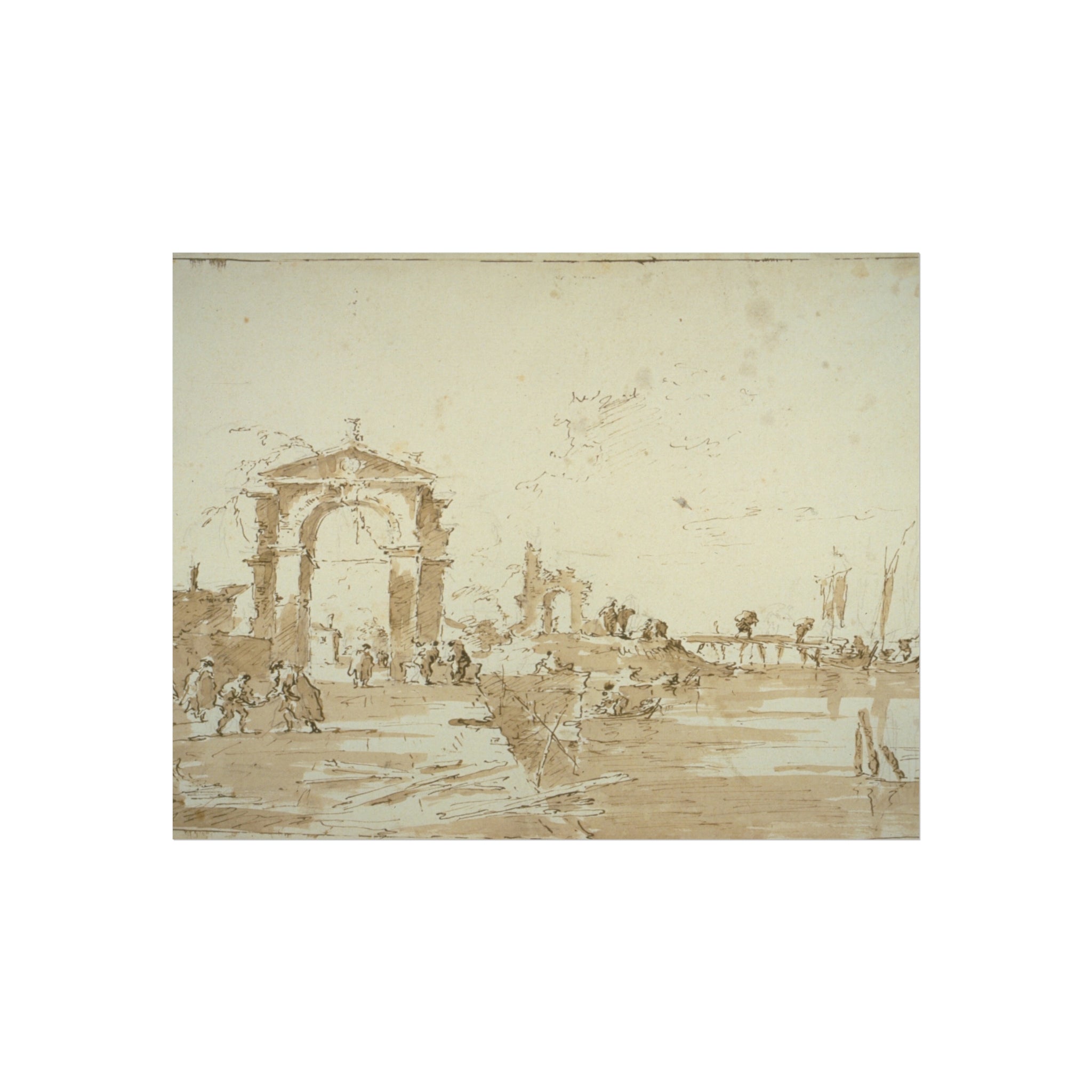 Francesco Guardi - Gateway Near a Landing Bridge | Fine Art Poster