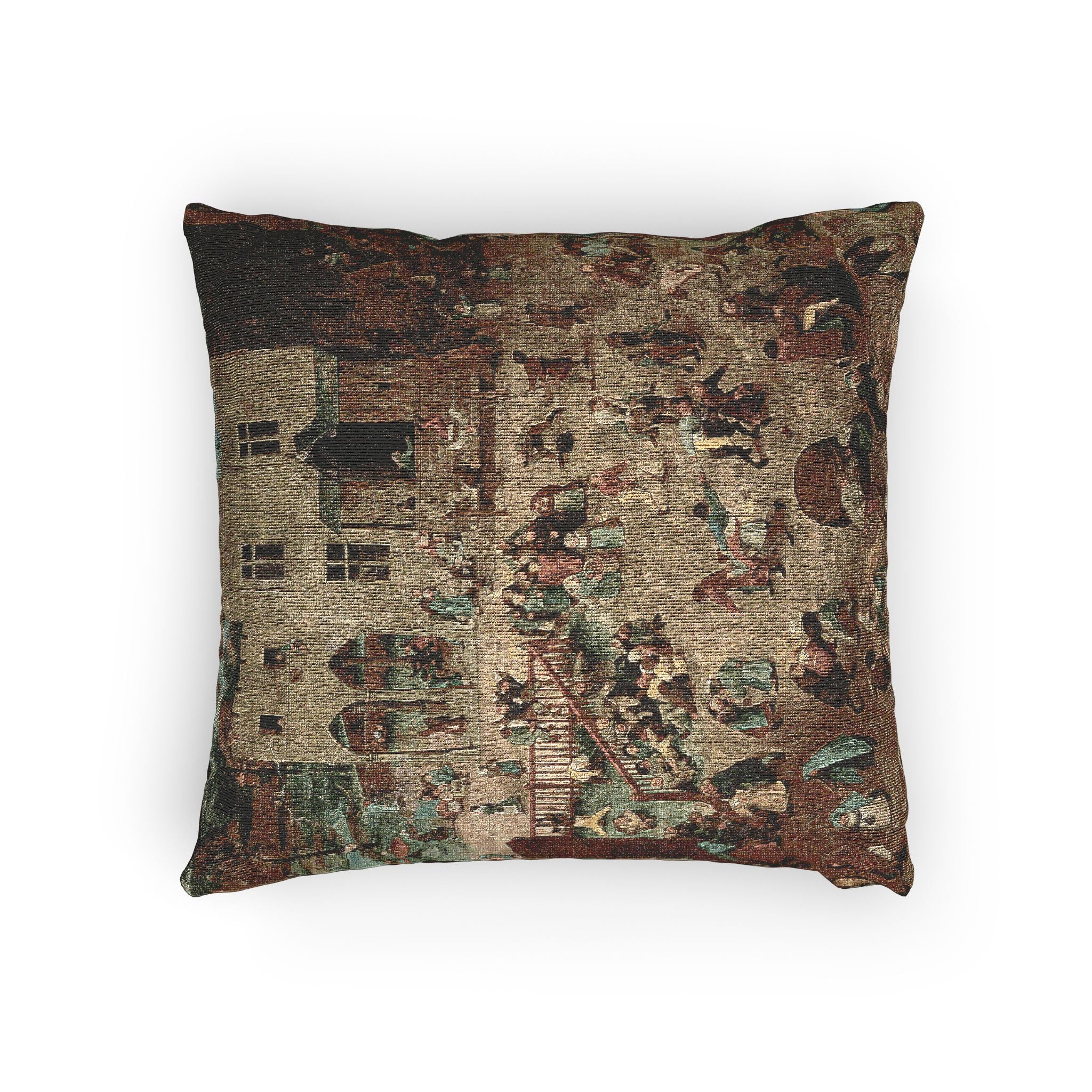 Pieter Bruegel the Elder - Children’s Games - Google Art Project | Woven Pillow