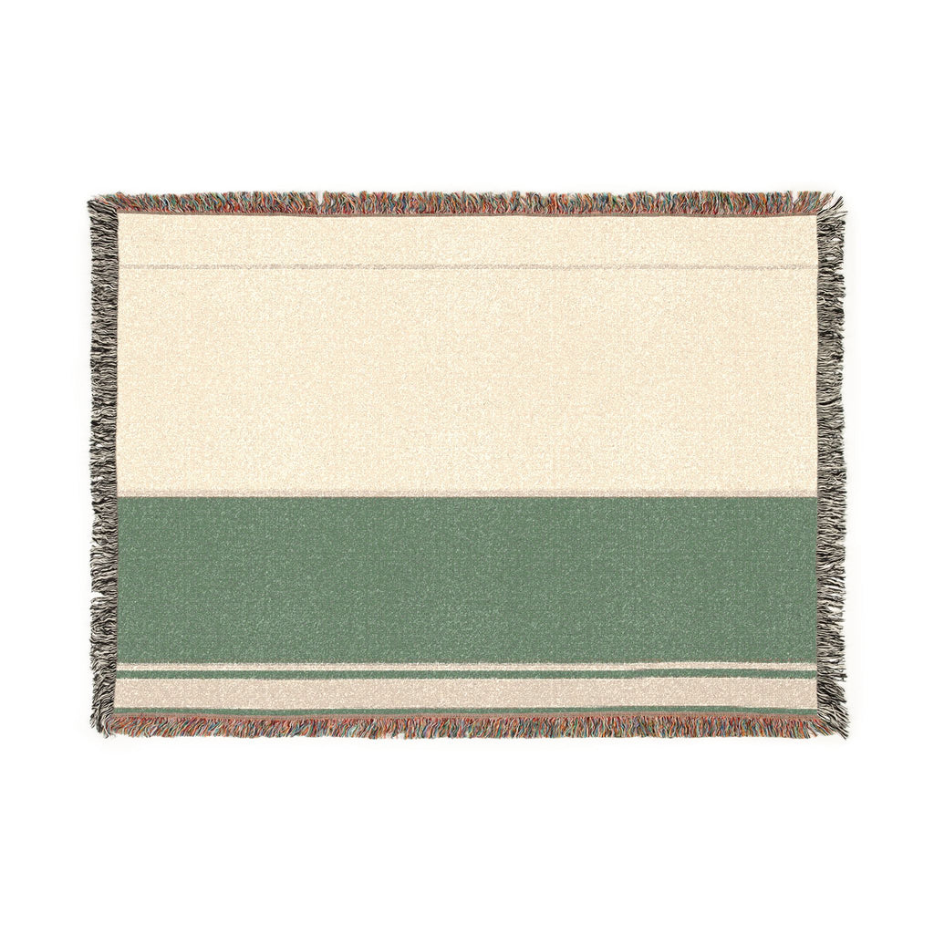 Grove Throw — Warm White · Olive · Sand