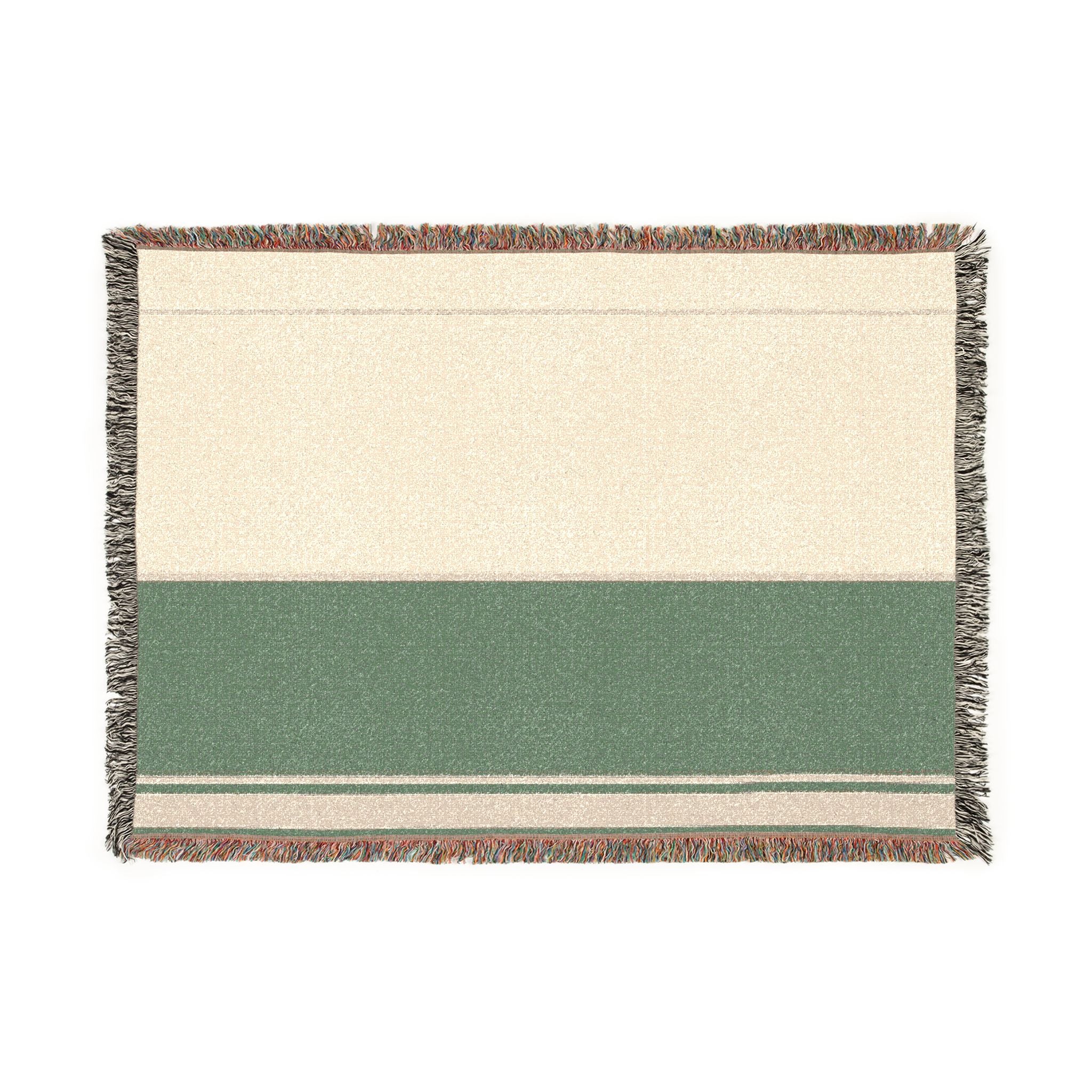 Grove Throw — Warm White · Olive · Sand