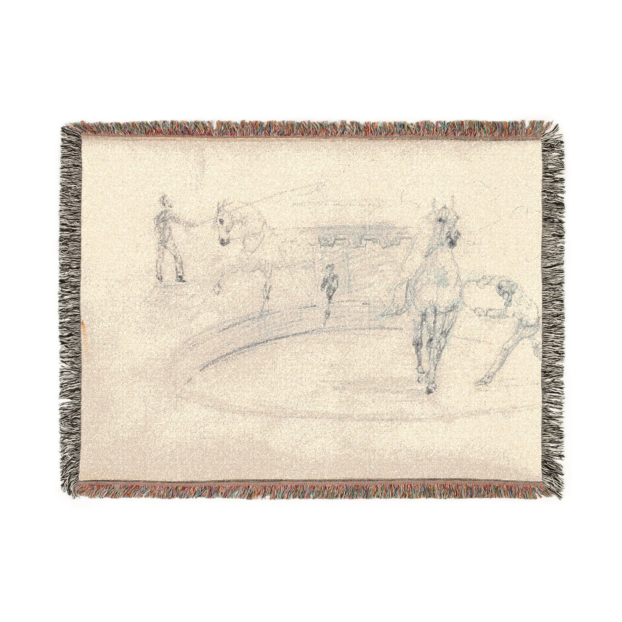 Henri de Toulouse-Lautrec - Sketchbook, 1880 | Woven Tapestry Blanket