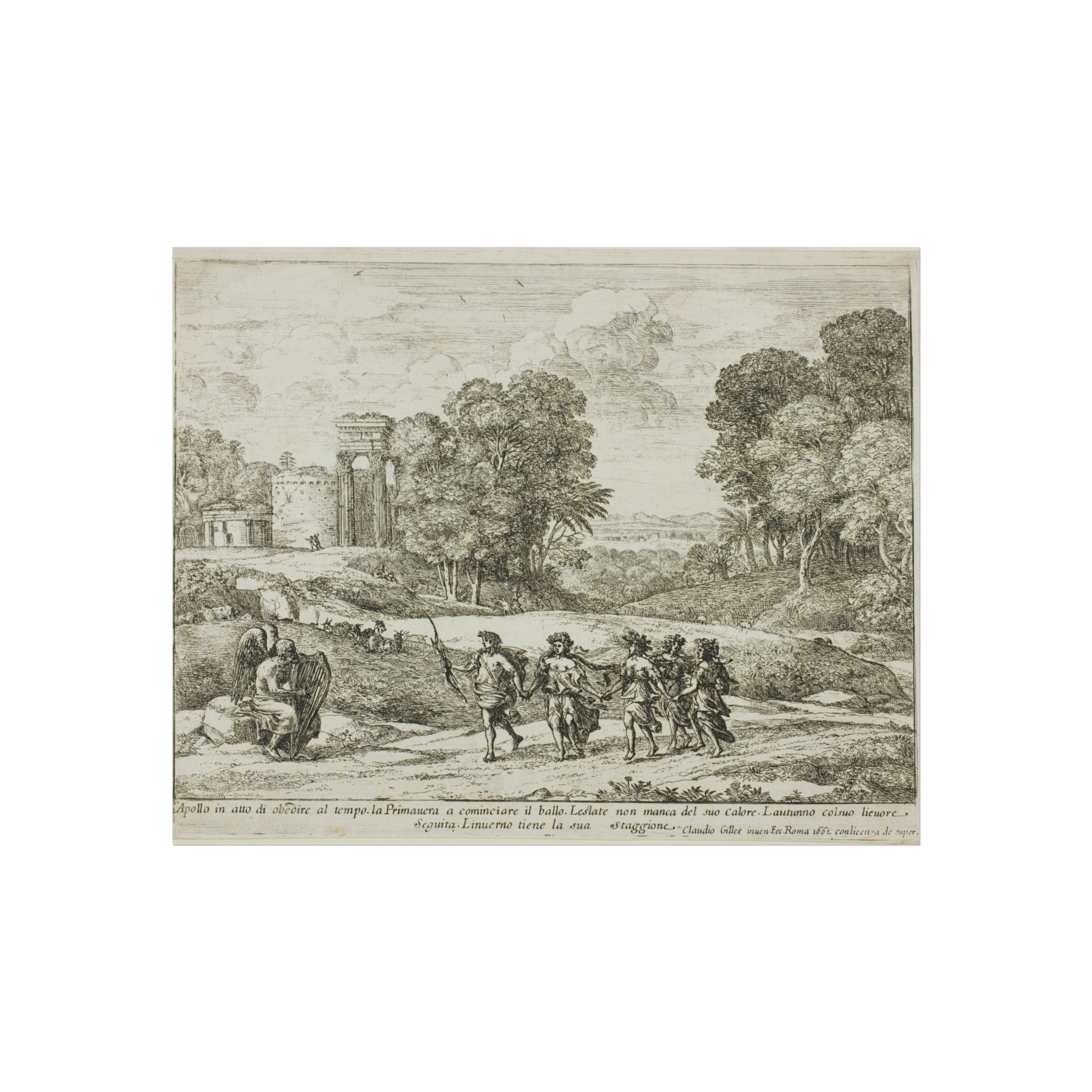 Claude Lorrain - Time, Apollo and the Seasons | Fine Art Poster